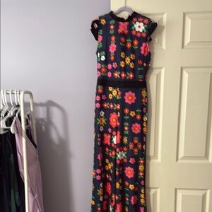 Unique, vintage blue floral jumpsuit size small new without tag